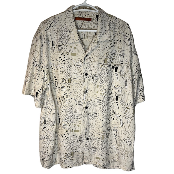 Axis Other - AXIS Silk Button Down Monarch Print Men's Shirt Large